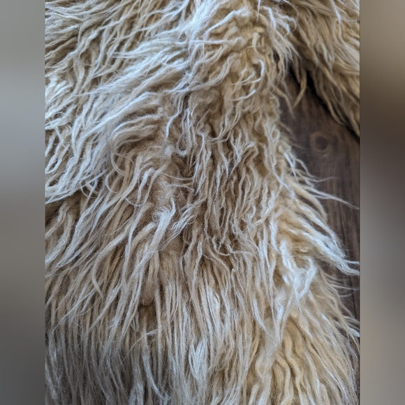Free People 'Florence' S tan shag faux fur coat - Picture 9 of 10